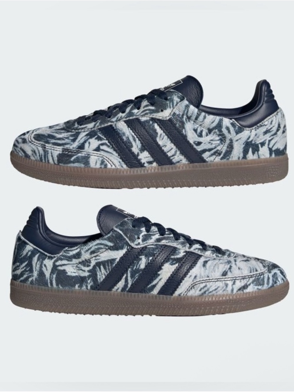 ADIDAS Samba OG Genuine Fur Sneakers • Night Indigo/Navy • Size 6.5 NWT RARE